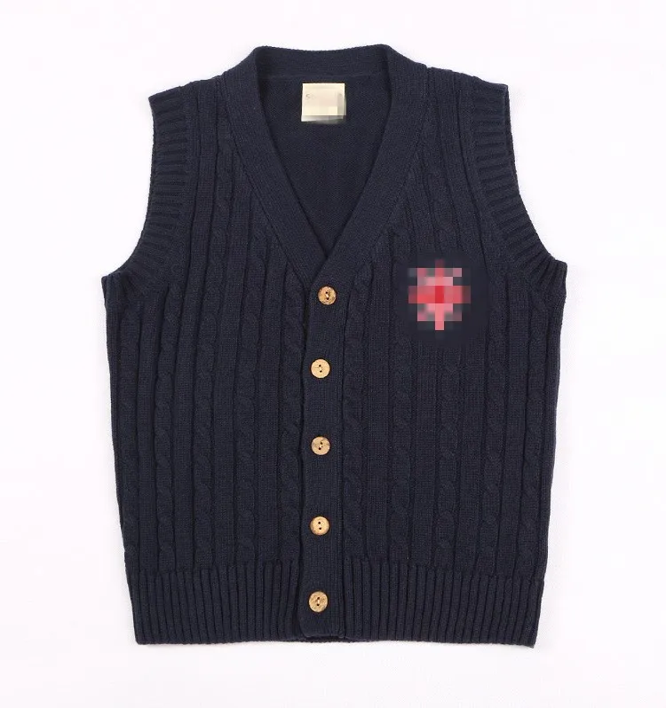 5 14Y New College Style Girls Boys Knitted Vest V neck Sleeveless
