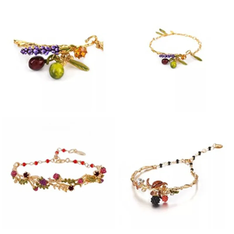 Ручная работа модный дизайнерский Amybaby женский эмалированный Цветочный браслет Роскошные вечерние ювелирные изделия