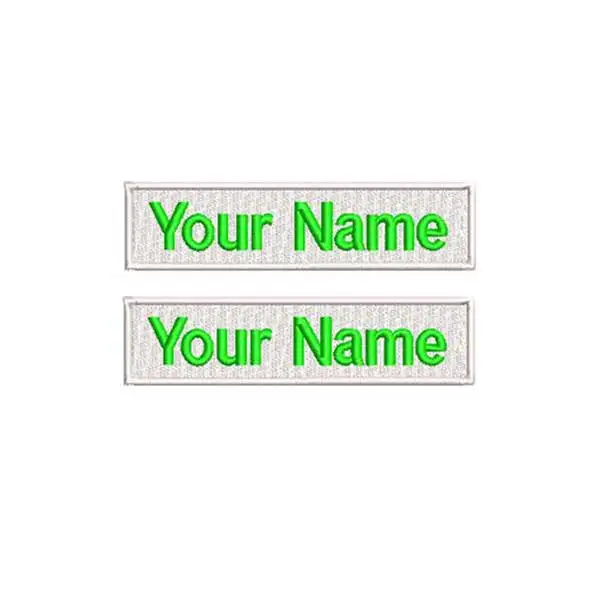 Пользовательское имя патч светится в темноте эффект вышивки значок светящаяся нить - Цвет: green on white