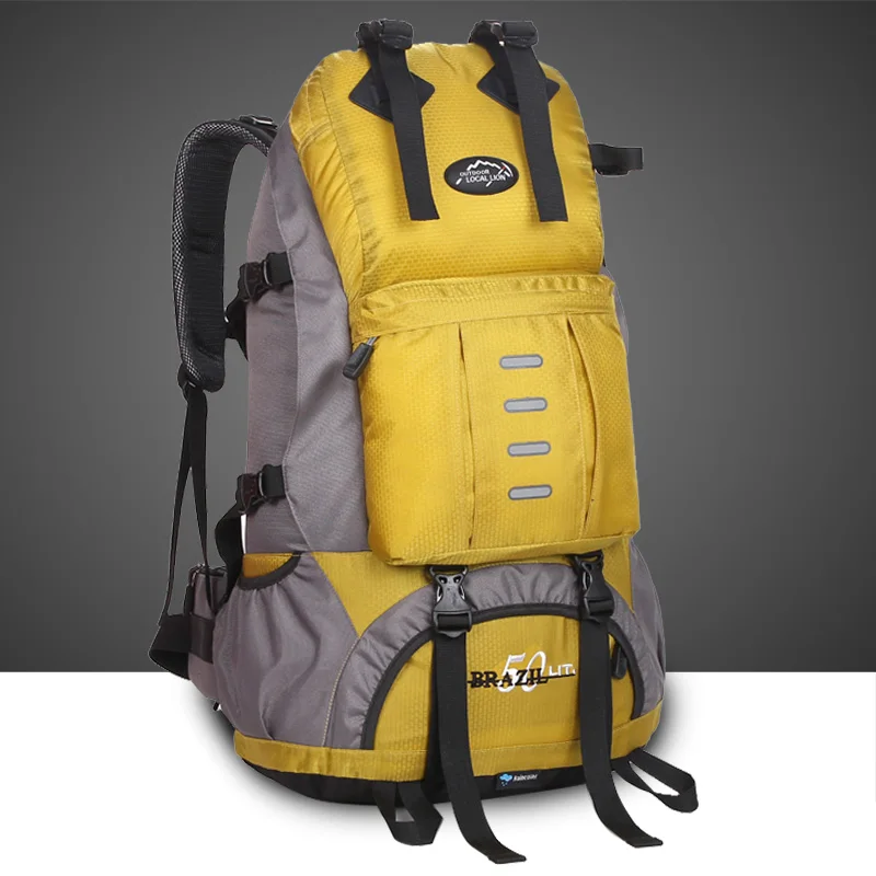

New arrival 40L Waterproof Polyester Outdoor Travel Backpack Rucksack Sport Bag With Rain Cover Camping Hiking Trekking Backpac
