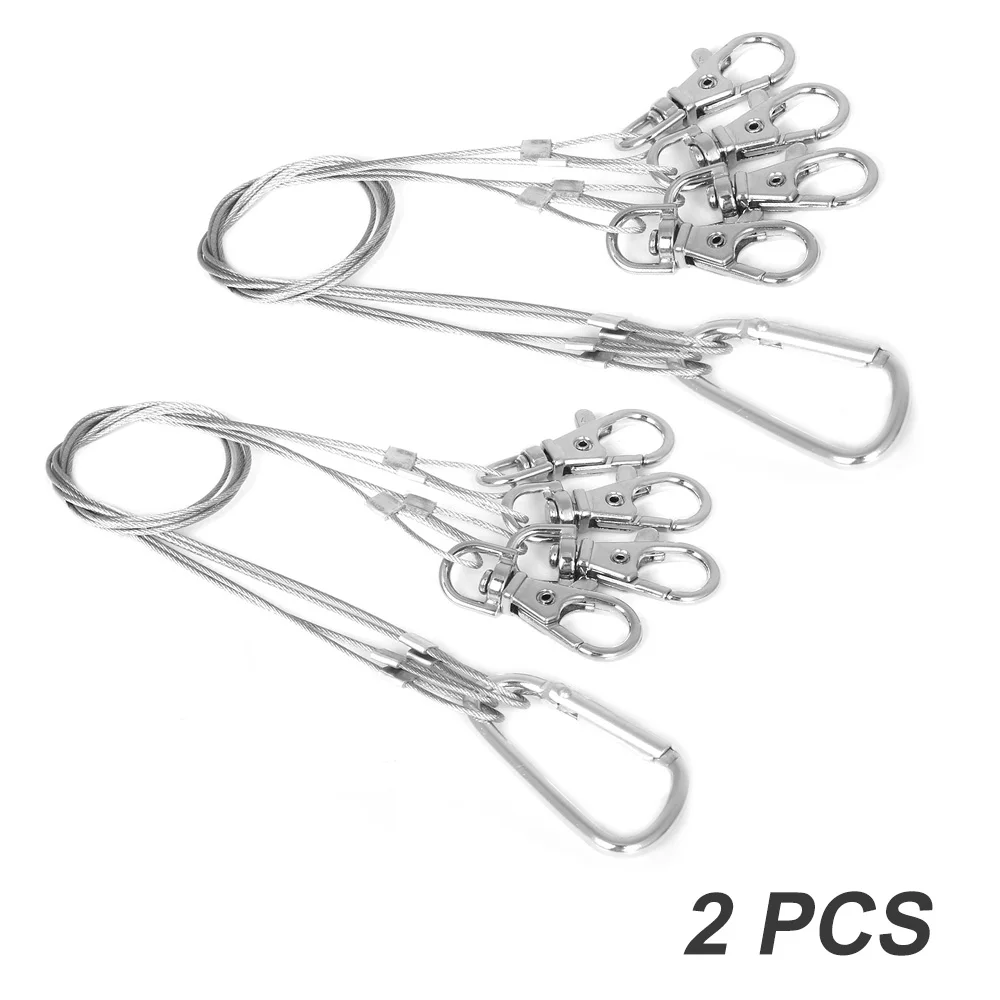 Hang kit Stainless Steel Spring Snap Hook Climbing Hooks for Hanging Plants Grow Hanging planter stand Sling Chain (2)