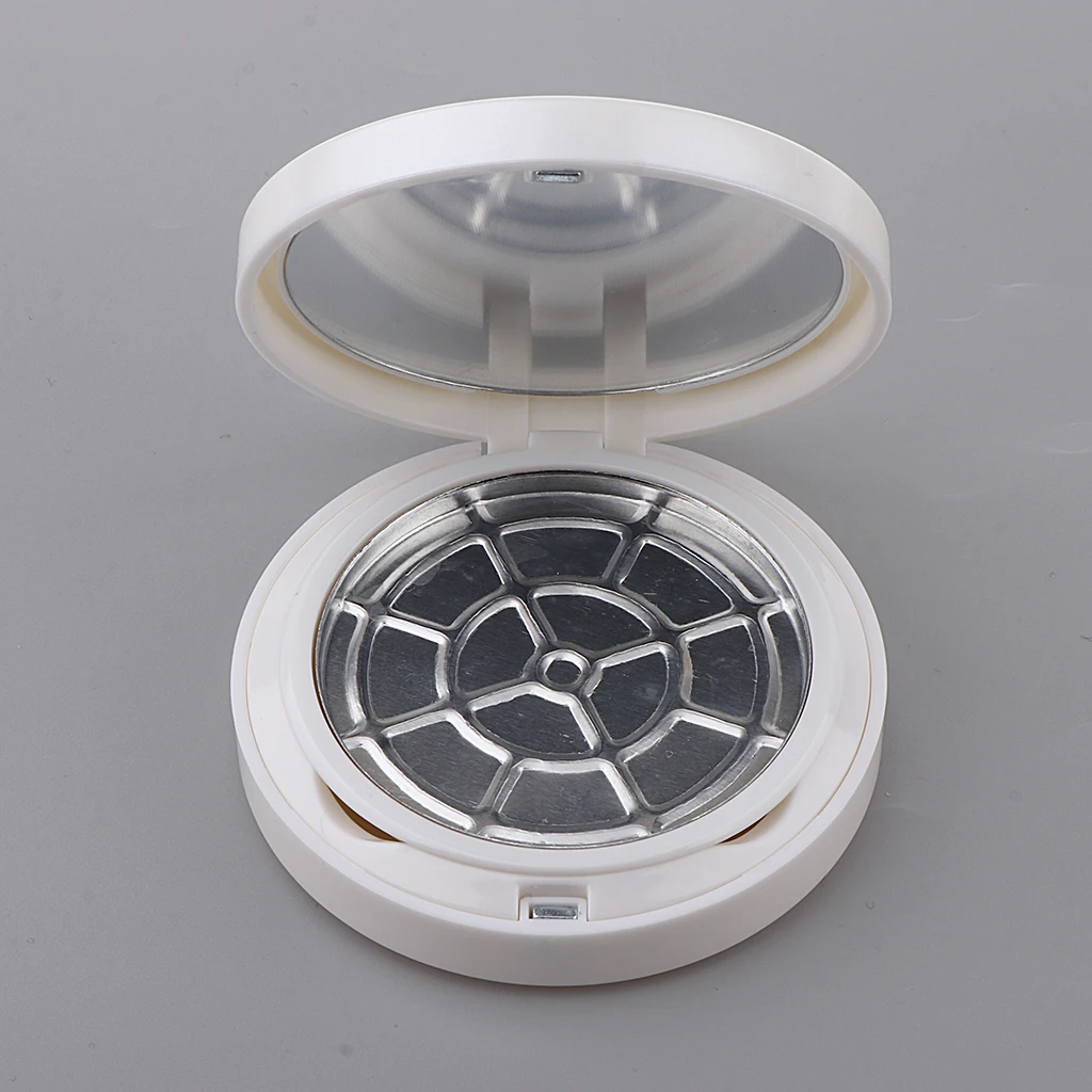 

Empty Jar Pot Make Up Pressed Powder Tin Cosmetic Storage Container Portable Multi-purpose Makeup Pot with Makeup Mirror