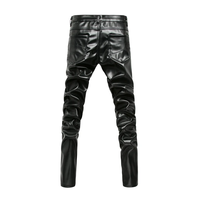 New Arrived Personality Male Leather Pants Male Slim Leather Pants Men s Clothing PU Pants Male New Arrived Personality Male Leather Pants Male Slim Leather Pants Men's Clothing PU Pants Male