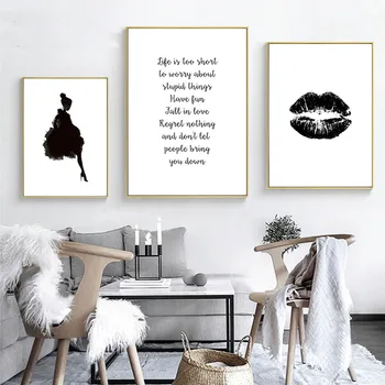 

Nordic Cartoon Butterfly Character Love Simple Home Decor Unframe Painting Poster Canvas Painting Space Wall Art For Living Room