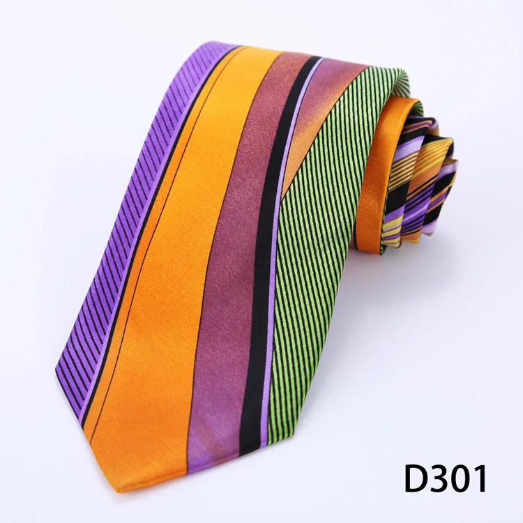 Цветочный 3," Шелковый галстук, Свадебный галстук, вечерние Классические мужские галстуки с принтом D3 - Цвет: D301 Orange Purple