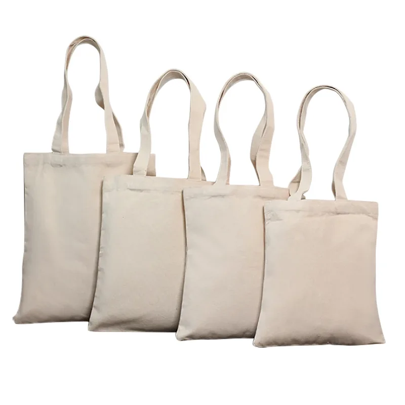 

100pcs shopping bag Student Cotton Linen Fashion Shoulder Tote Handbag Eco Shopping Large Capacity Canvas Pouch Custom bag