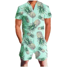 Мужские летние шорты bermuda masculina, 3D принт, короткий рукав, большой размер, на молнии, комбинезон, шорты для мужчин, pantalones cortos hombre hh