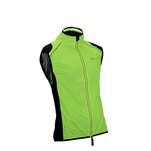 ROCKBROS велосипедная куртка, пальто для велоспорта, велосипедная Джерси, ветрозащитная Светоотражающая быстросохнущая куртка, велосипедное снаряжение - Цвет: Vest Green