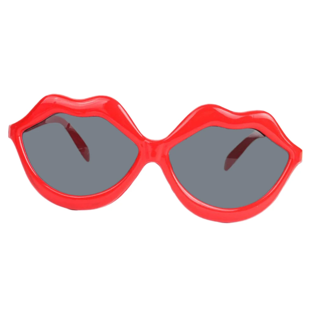 Fashion Red Lip Shaped Glasses Wedding Bar Performance Cosplay Hen Night Eye Wear Sunglasses Photography Props
