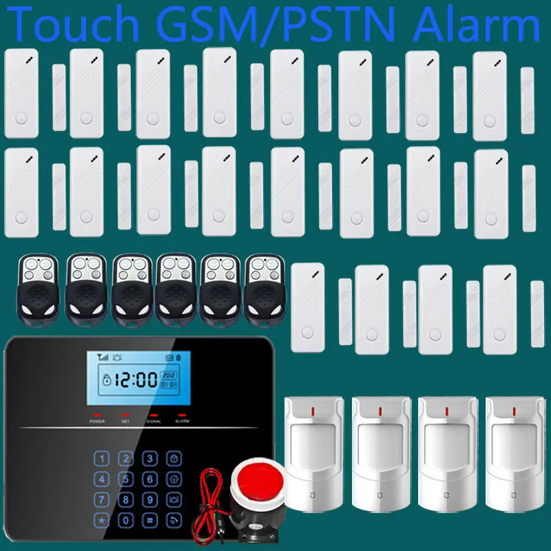 

High quality!433mhz Sensor 103 Zones GSM/PSTN SMS Home Burglar Security Voice Intruder Alarm System LCD Auto Dialer pir detector