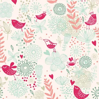 

5X5FT Cute birds flowers vinyl photography backdrops Lovely computer Printing background for photo studio