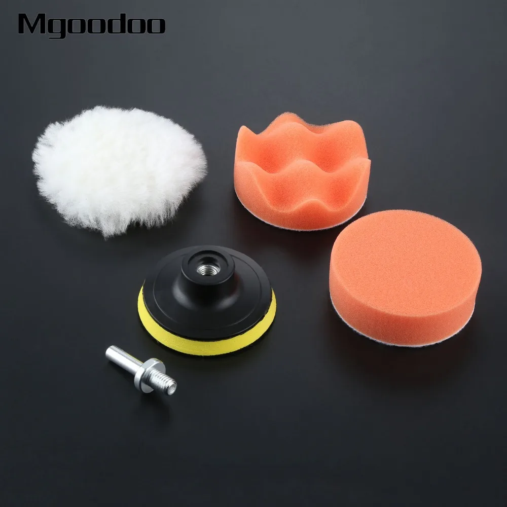 5Pcs 3" Car Polishing Buffing Pad Kit For Auto Polisher Waxing Car Wash