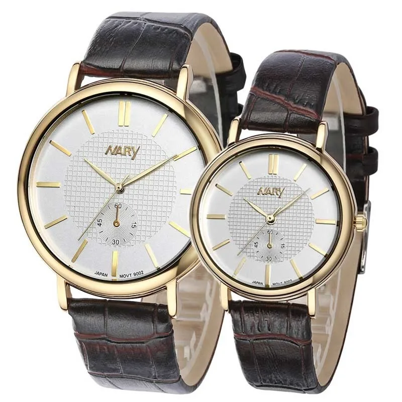 High Quality Fashion Brand Leather Strap Quartz Watch Women And Men Watches Commemorate Lovers Gift Free