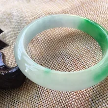 Сертифицированный натуральный Лавандовый Зеленый жадеит нефритовый браслет ручной работы 55-60 мм