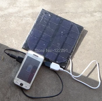 

3W 6V Solar Charger Monocrystalline Solar Cell Solar Panel USB Solar Mobile Charger For Mobile Power Bank Charger Free Shipping