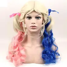 Аниме отряд самоубийц Харли Куинн парики карнавальный на Хэллоуин вечерние женские косплей реквизит Бэтмен Джокер Харли Квин парик