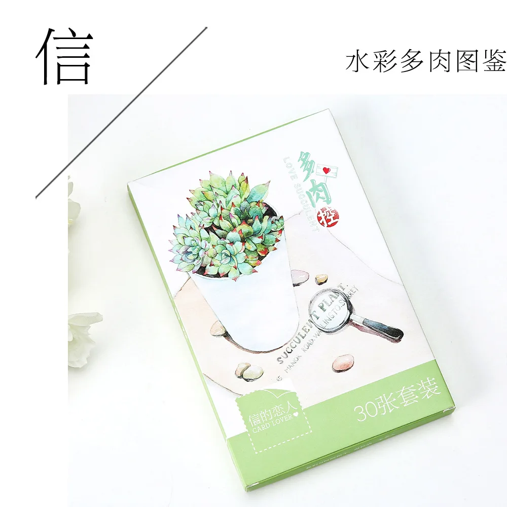 

3 set/1 lot Retro Fleshy control Greeting Card Postcards Birthday Bussiness Gift Card Set Message Card