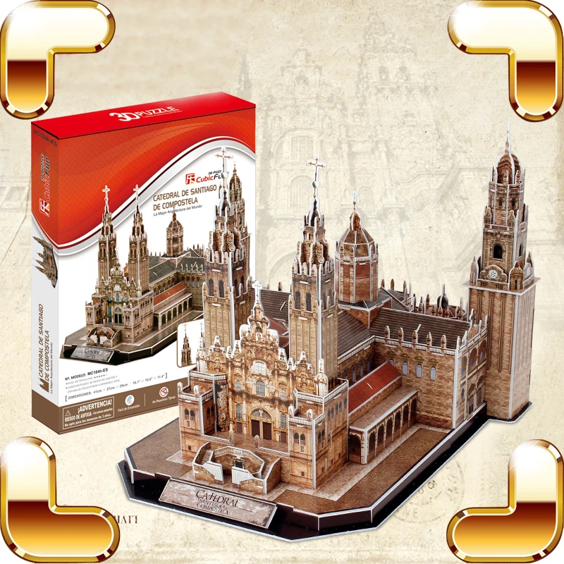 

New Arrival Gift Santiago De Compostela 3D Puzzles Model Building Church Puzzle Decoration Educational Toys Adult Puzzles DIY