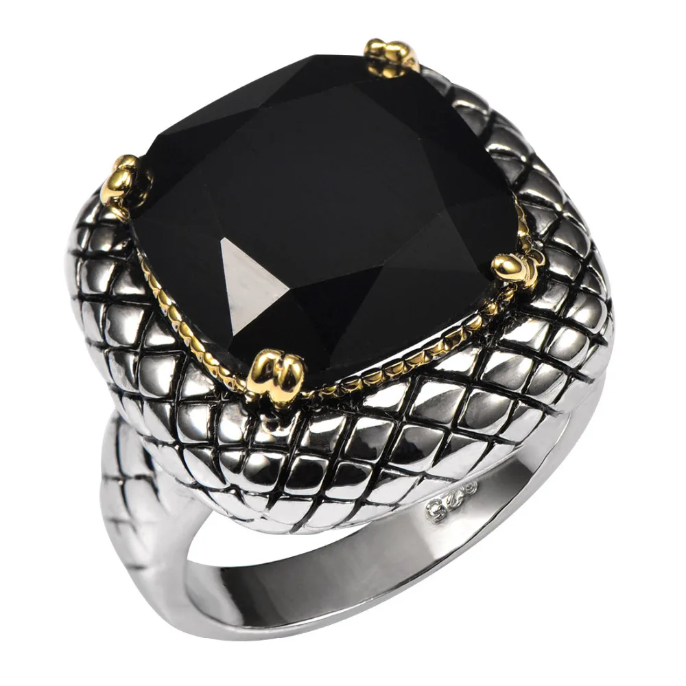 Men's Sterling Silver Oval Black Onyx Dotted Ring Size 7-12 Men's Sterling Silver Oval Black Onyx Dotted Ring Size 7-12