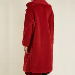 Искусственный мех плюшевое пальто шерстяное пальто женское длинное зимнее пальто женские куртки толстое теплое пальто Manteau Femme Hiver Abrigo Mujer