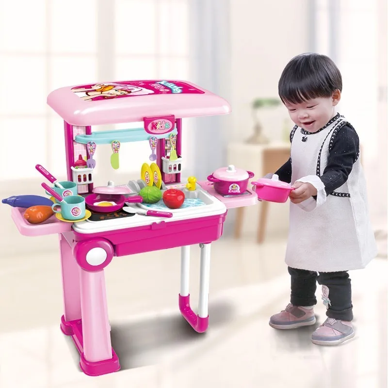 

Children Family Toys Kitchen Toys Cook Simulation Kitchen Utensils Suit 3-6 Year Boy Girl A Birthday Present 2