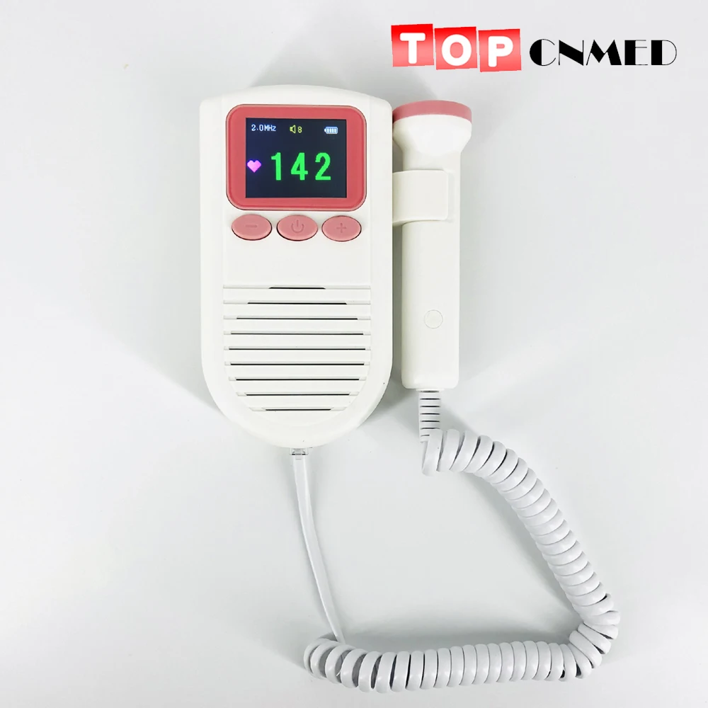 

Large Color LCD display Fetal Doppler Portable ultrasound FHR Monitor 2MHz probe Alarm Function & FHR Curve Display