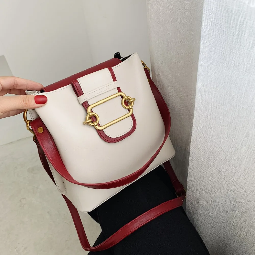 Женская Ретро сумка через плечо модная Лоскутная PU кожаная сумка-мессенджер роскошные сумки женские сумки дизайнерские сумки на плечо#20