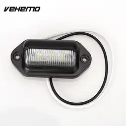Vehemo 10-30 В яркий 6 светодиодных Номерные знаки для мотоциклов Хвост свет лампы мотоцикл лодки RV грузовик