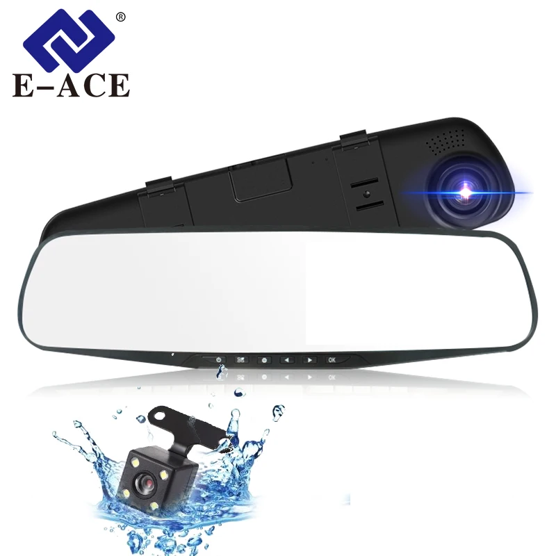 E ACE A33 Автомобильный видеорегистратор FHD 1080P Регистраторы зеркального