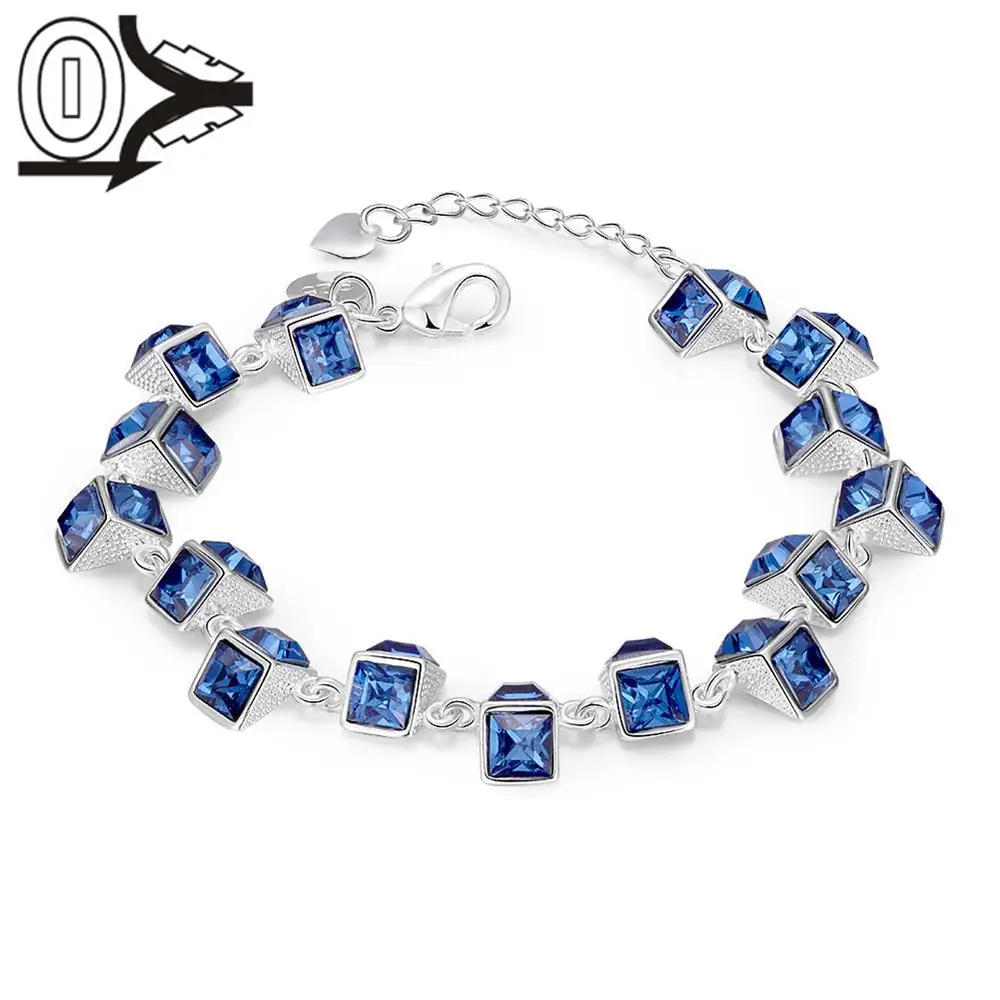 

Wholesale Silver Plated Bracelet,Wedding Jewelry Accessories,Korea Romantic Dazzling Purple Resin Female Bracelets