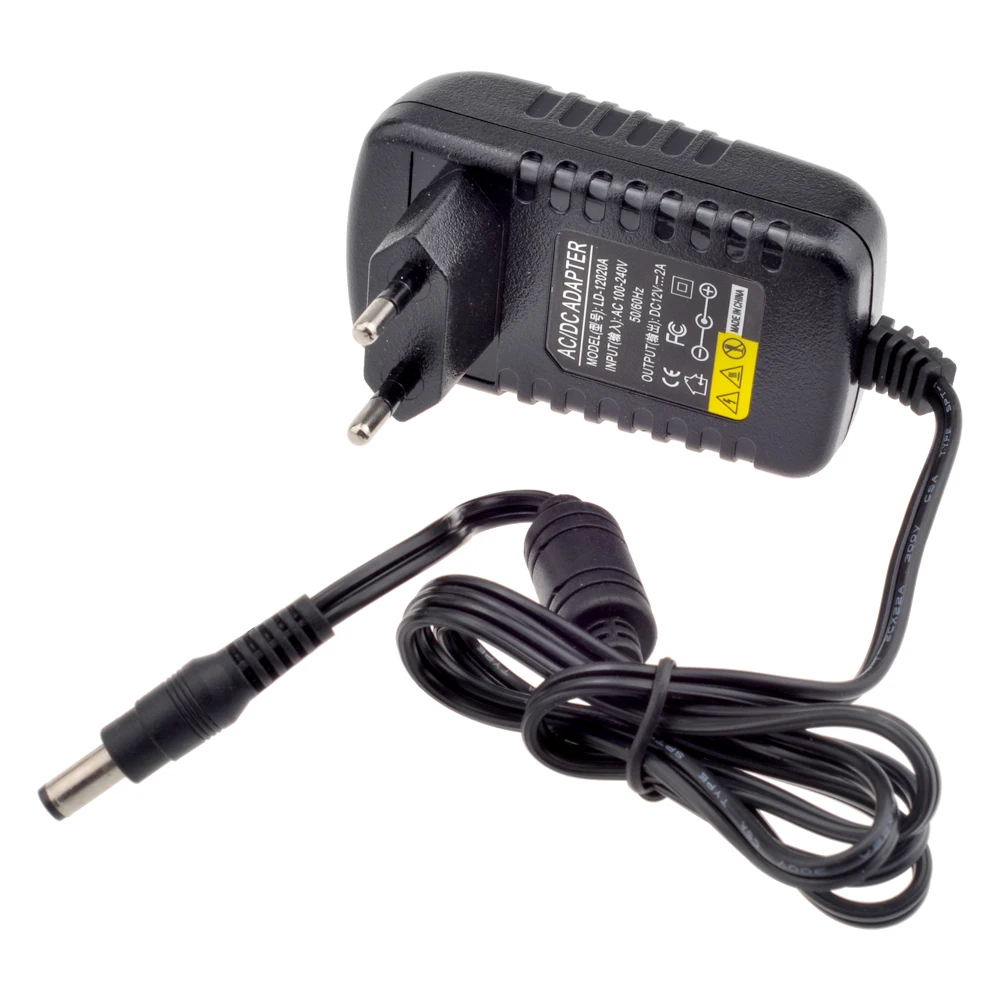 Gadinan 12V 2A AC 100 V-240 V адаптер преобразователя DC 12V 2A 2000mA источник питания EU UK AU US Штекер 5,5mm x 2,1mm для CCTV IP камеры