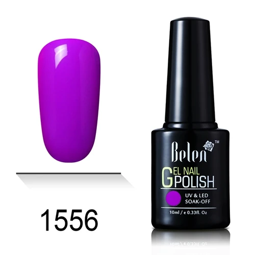 Гель-лак для ногтей серии Belen Pink, высокое качество, маникюрный салонный лак для ногтей, 10 мл, впитывающий Полупостоянный органический УФ светодиодный Гель-лак для ногтей - Цвет: 1556