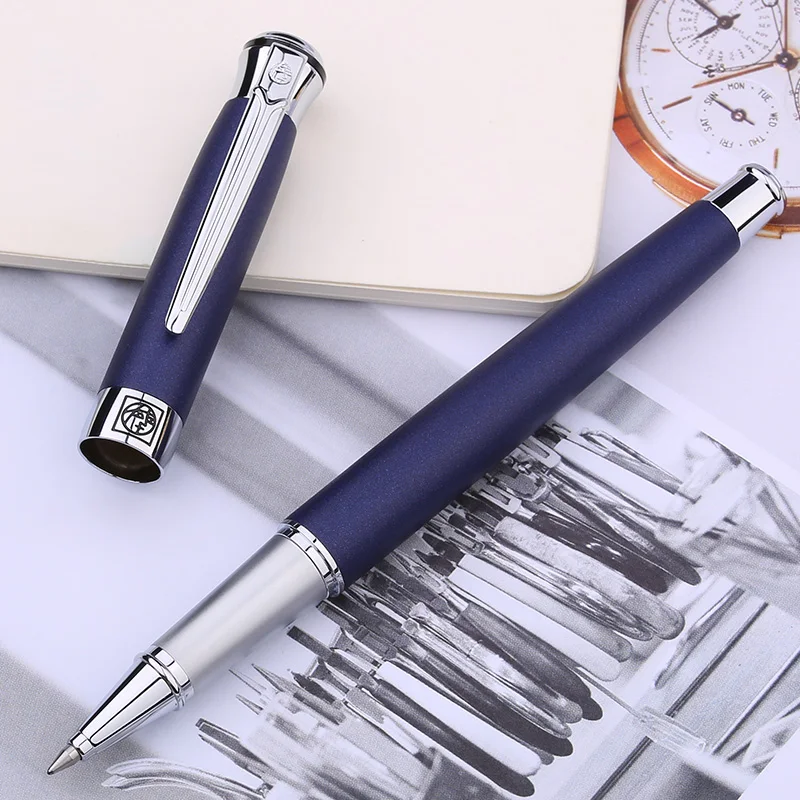Canetas para Homens Caneta com Caixa de Presente Pimio Tinta Preta Ponto Fino Rollerball Feminino Escritório Presente Papelaria Luxo Original 903 0.5mm 6 Material escolar e de escritório