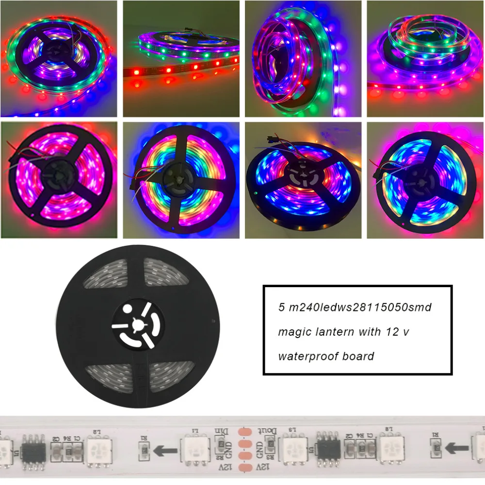 5 м 240 светодиодный WS2811 5050 SMD комнатные декоративные светодиодные полосы света 12В гибкий рождественских каникул ТВ фон строки света