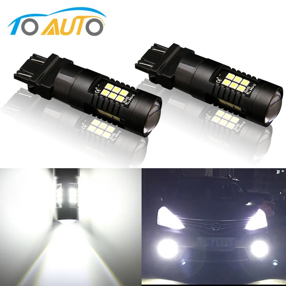 

2x LED Car T25 3157 p27 / 7w led Bulbs 21SMD White Red Amber Auto Turn Signal Backup Reverse Tail Brake Stop Lights 12v 24v