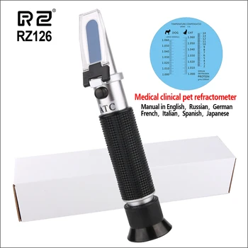 

RZ Portable Refractometer Urine Specific Gravity Meter Veterinary Pet Serum Plasma Protein Hemoglobin Tester RZ126 Refractometer