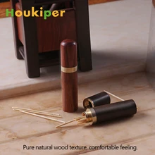 Houkiper портативная деревянная зубочистка коробка держатель Премиум хранение рукодельных принадлежностей Органайзер