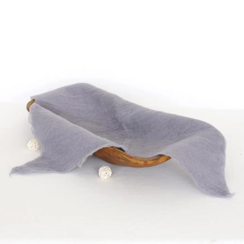 Одеяло из мериносовой шерсти Войлок позирует ткань обертывание сиреневый новорожденный фото реквизит