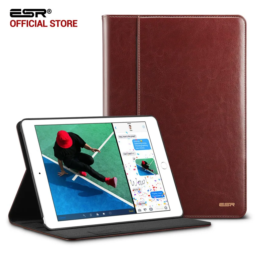 Case For For IPad Air 3 ESR Premium PU Leather Business Folio Stand Organizer Pocket Smart