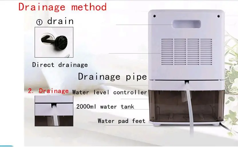 "Умные" осушители непрерывный дренаж очищать осушитель воздуха впитывает влагу дома Бытовая техника X-2201A