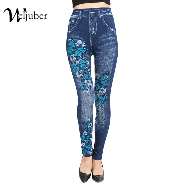 Download Weljuber 2017 Autumn Women Mock Pocket Jeans Slim Leggings ...