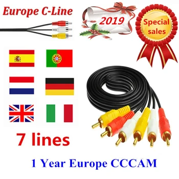 

7lines 1 Year CCcams for Satellite Receiver Europe FULL HD DVB-S2 Server Support Spain Italy German Cccams via USB dongle