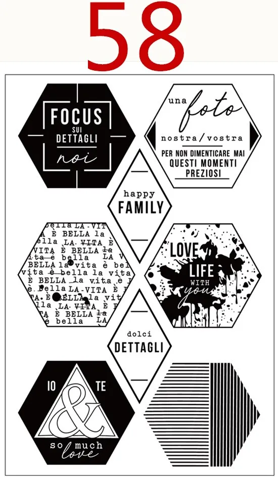 

Italian Word clear stamps