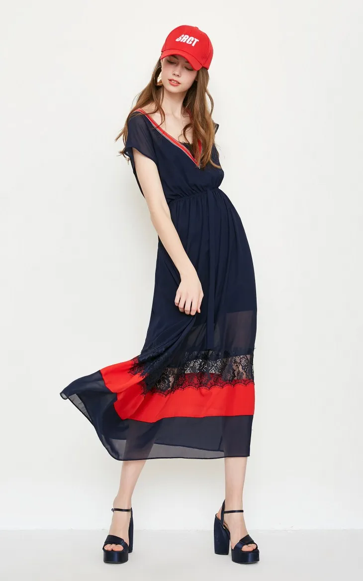 Платье-комбинация из двух частей с кружевом и v-образным вырезом Vero Moda | 31837A506