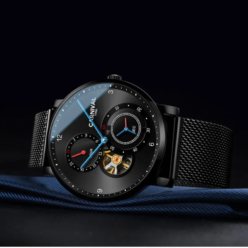 توربيون التلقائية ووتش الرجال كرنفال 2019 ساعات آلية جلدية حزام صغيرة الطلب الثاني 24 ساعة الياقوت الهيكل العظمي ووتش توربيون التلقائية ووتش الرجال كرنفال 2019 ساعات آلية جلدية حزام صغيرة الطلب الثاني 24 ساعة الياقوت الهيكل العظمي ووتش