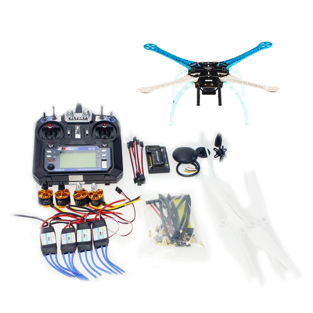 

DIY GPS Drone Multi-Rotor Frame Kit S500-PCB APM2.8 Flysky 2.4G FS-i6 Transmitter Motor ESC NO Battery Charger F08191-G