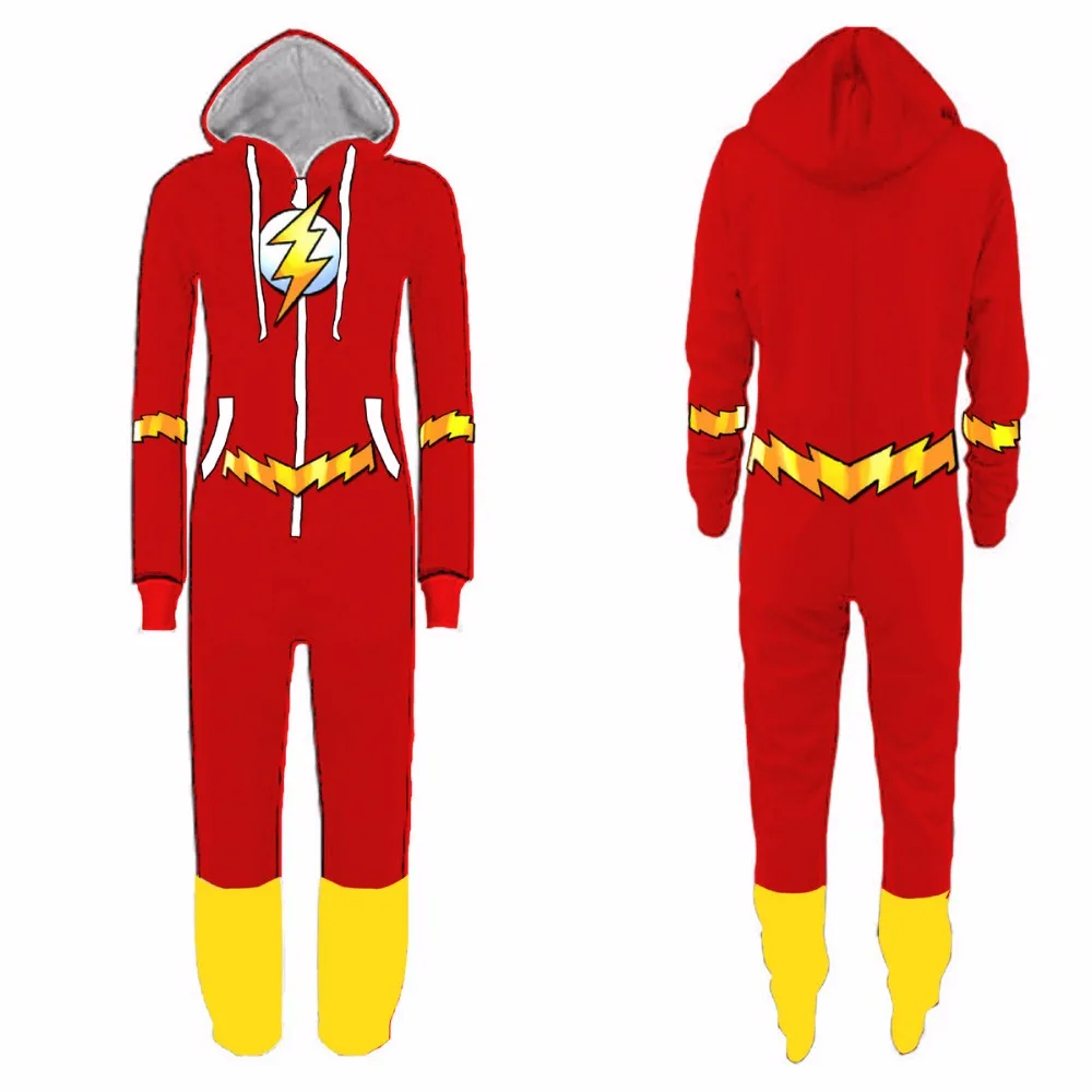 Для мужчин Взрослый костюм супергероя Хэллоуин deadpoo Onesie Пижама с человеком