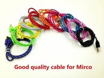 

5000pcs/lot Braided Wire Micro USB Cable 1M 3ft Sync Nylon Woven 5pin V8 Charger Cords for Samsung Galaxy S7 S6 S5 S4 HTC