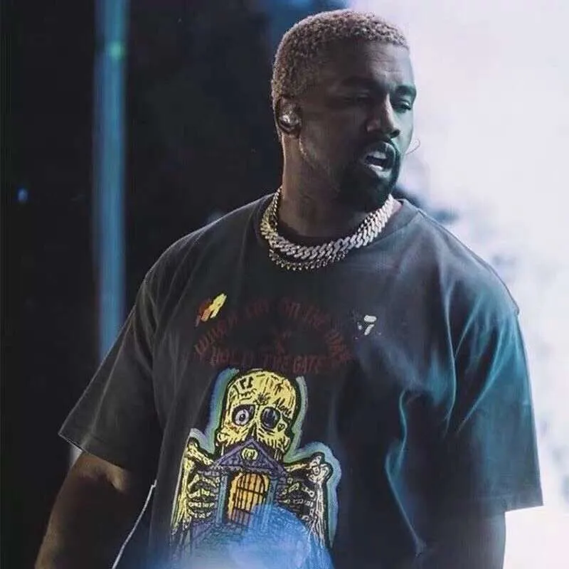 XXXTentacion Kanye West сезон 6 мужские футболки с надписью HOLD THE GATE топы летняя стильная