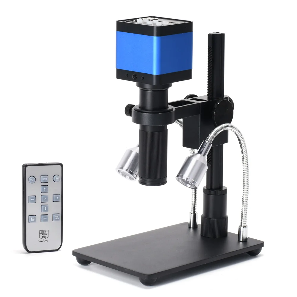 

2019 HDMI USB 37MP 1080P TF Video Recorder Microscope Camera + MINI Stand + Zoom 150x C Mount ZoomLens For Lab PCB IC BGA Repair